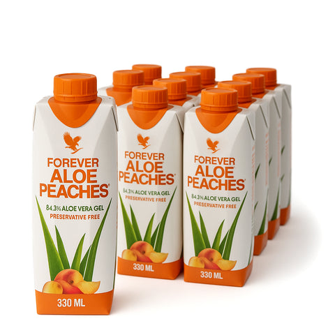 Forever Aloe Vera Gel Peaches 330ml Tetrapack für unterwegs