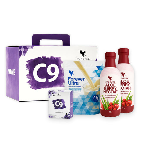 Forever Clean 9 Kur mit Vanille-Shake und Berry Nectar